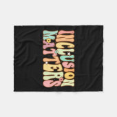 インクルージョン問題特別教育自閉症アワーン フリースブランケット (正面(横))