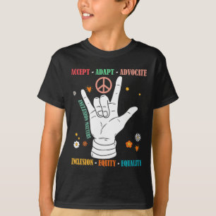 インクルージョン問題自閉症意識先生インスピレーション Tシャツ