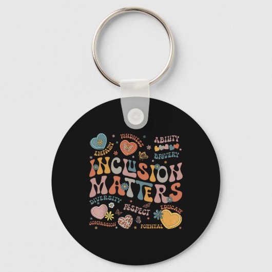 インクルージョン問題Tシャツ 自閉症啓発 スペシャル キーホルダー (正面)