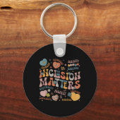 インクルージョン問題Tシャツ 自閉症啓発 スペシャル キーホルダー (正面)