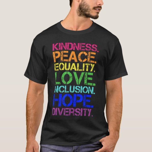 インクルージョン 平等 多様性 人権 1 Tシャツ (正面)