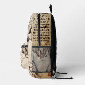 インク中国のの横向きアートをスクロール プリントバックパック (右)