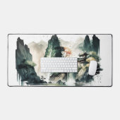 インク中国のランドスケープマウンテンホームデスクマット デスクマット (キーボード&マウス)