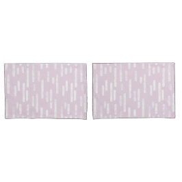 インク丸い線のパターン | ほこりっぽいピンクと白 枕カバー