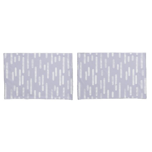 インク丸い線のパターン | ほこりっぽい紫/白 枕カバー (フロントセット)