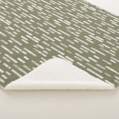 インク丸い線のパターン |オリーブグリーンの白 シェルパブランケット (3/4)