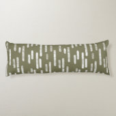 インク丸い線のパターン |オリーブグリーンの白 ボディピロー (裏面)