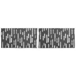 インク丸い線のパターン | グラファイトとホワイト 枕カバー