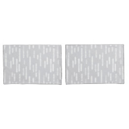 インク丸い線のパターン | グレー淡い色のと白 枕カバー