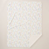 インク丸い線のパターン |パステルレインボーカラー シェルパブランケット (正面)