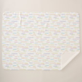 インク丸い線のパターン |パステルレインボーカラー シェルパブランケット (正面(横))