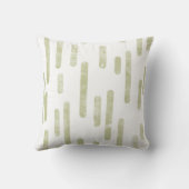 インク丸い線のパターン |ピスタチオ緑/白 クッション (裏面)