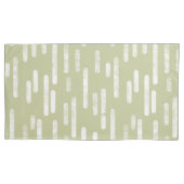 インク丸い線のパターン | ピスト淡い色のラチオ/白 枕カバー (正面左)