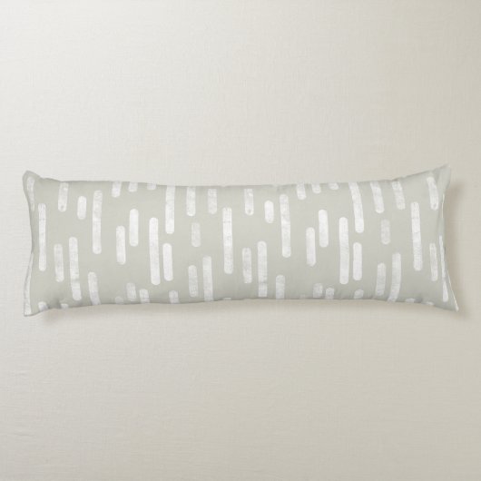 インク丸い線のパターン |ベージュの白 ボディピロー (裏面)