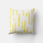 インク丸い線のパターン |明るい黄色/白 クッション (裏面)