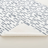 インク丸い線のパターン |白に青い灰色 シェルパブランケット (3/4)