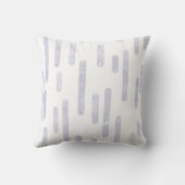 インク丸い線のパターン |白のダスティーパープル クッション (裏面)