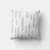 インク丸い線のパターン |白のダスティーパープル クッション (正面)