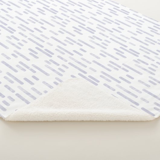 インク丸い線のパターン |白のダスティーパープル シェルパブランケット (3/4)