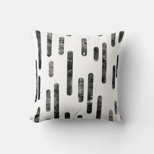 インク丸い線のパターン |白黒表示 クッション (正面)