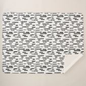 インク丸い線のパターン |白黒表示 シェルパブランケット (正面(横))