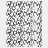 インク丸い線のパターン |白黒表示 フリースブランケット (正面)