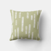 インク丸い線のパターン |白/ピスタチオ緑 クッション (裏面)