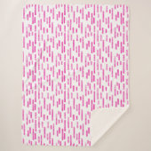 インク丸い線のパターン | 白/明るいピンク シェルパブランケット (正面)