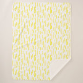 インク丸い線のパターン |白/明るい黄色 シェルパブランケット (正面)