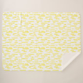 インク丸い線のパターン |白/明るい黄色 シェルパブランケット (正面(横))