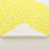 インク丸い線のパターン |白/明るい黄色 シェルパブランケット (3/4)