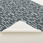 インク丸い線のパターン | 白/濃い灰色 – 緑 シェルパブランケット (3/4)