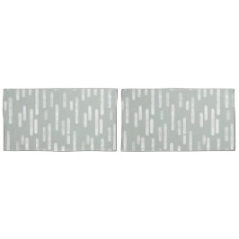 インク丸い線のパターン | 緑と白 枕カバー