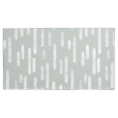 インク丸い線のパターン | 緑と白 枕カバー (正面左)