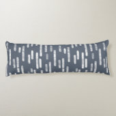 インク丸い線のパターン |青い灰色の白 ボディピロー (裏面)