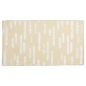 インク丸い線のパターン | 黄淡い色の色と白 枕カバー (正面右)