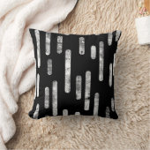 インク丸い線のパターン |黒の白 クッション (ブランケット)