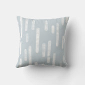 インク丸い線のパターン | White on Dusty Blue クッション (裏面)