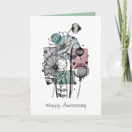 インク入りケシ類落書き及び水彩カード カード (正面)