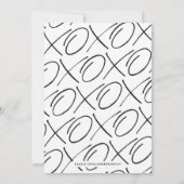 インク入りXOXOオーバーレイ バレンタインデーカード - ブラック 招待状 (裏面)