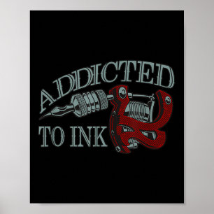 インク入れおもしろいアーティストInking Gun Gif中毒 ポスター