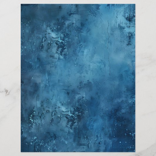 インク動揺してブルー背景スクラップブック紙 (裏面)