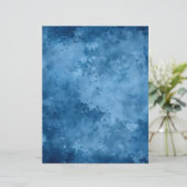 インク動揺してブルー背景スクラップブック紙 (スタンド正面)