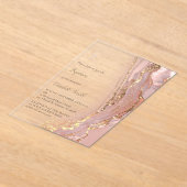 インク大理石 | バプテスマ アクリル招待状 (レイダウン)