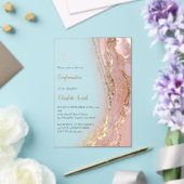 インク大理石 | 確認 アクリル招待状 (インサイチュ (ウェディング))