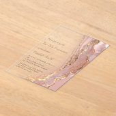 インク大理石 | 第一聖餐式 アクリル招待状 (レイダウン)