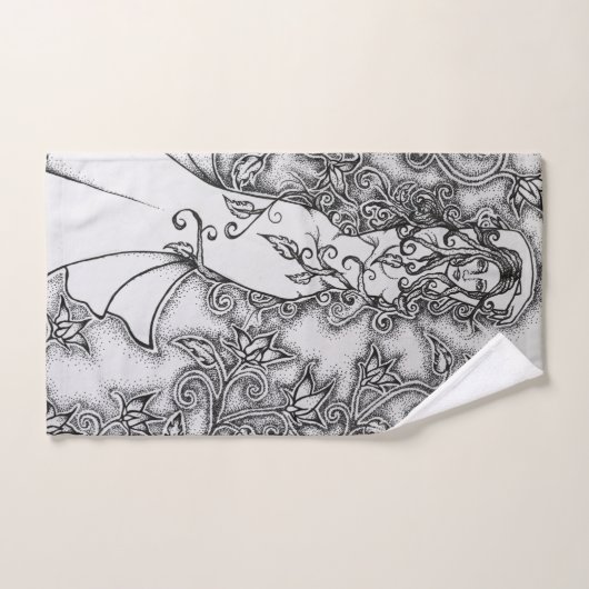 インク女神の芸術を一掃異教のする ハンドタオル (ハンドタオル)