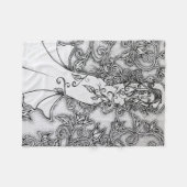 インク女神の芸術を一掃異教のする フリースブランケット (正面(横))