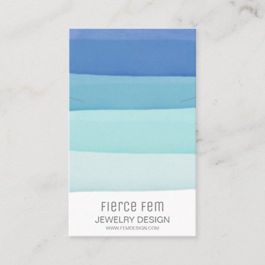 インク層ブルージュエリー表示カード 名刺 (正面)