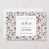 インク描デイジーリハーサルディナー招待状 招待状 (正面)